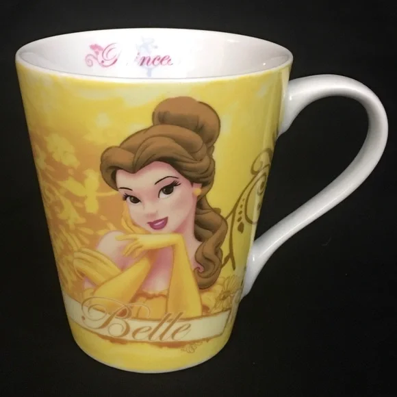 Disney Beauty & the Beast Mug Princess BELLE Coffee Cup Tea 10 oz Yellow Gown - Picture 2 of 14